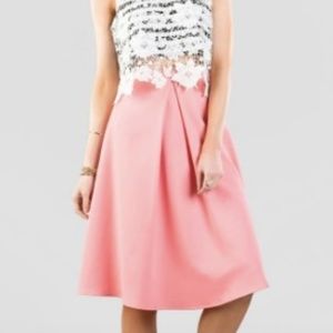 New Light Pink Midi Skirt